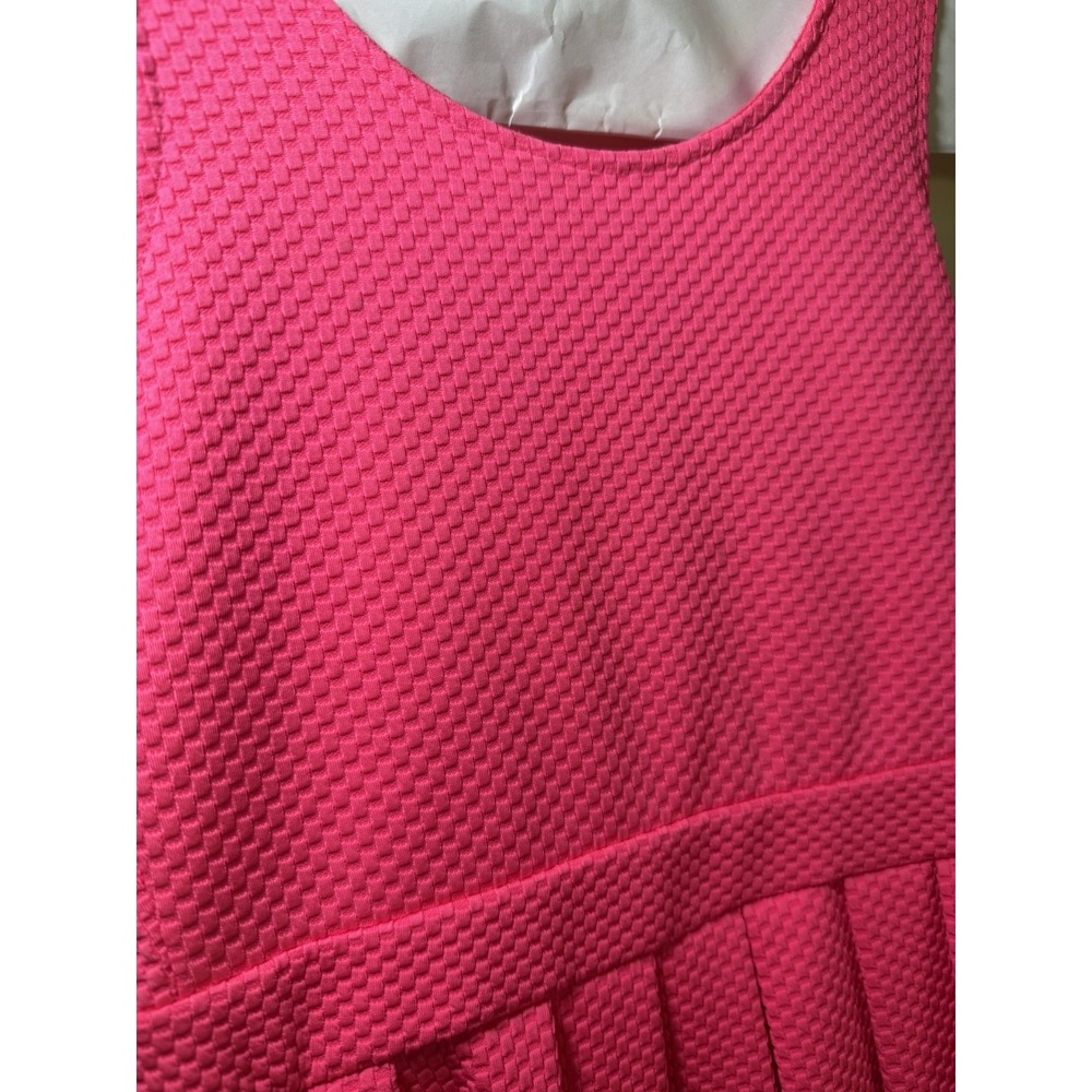 Poof! Girls Size Small Hot Pink Textured Fit & Flare Party Dress Sleeveless Fun - Picture 4 of 14